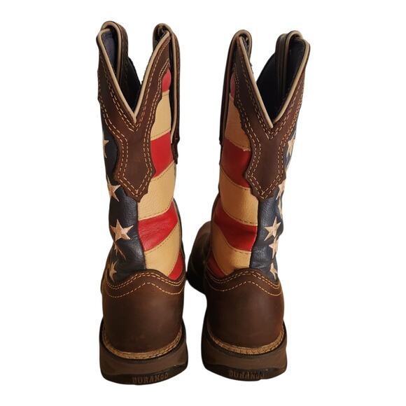 Durango Lady Rebel Patriotic American Flag Stars Stripe Pull-On Western Boot 6.5 - Picture 6 of 9